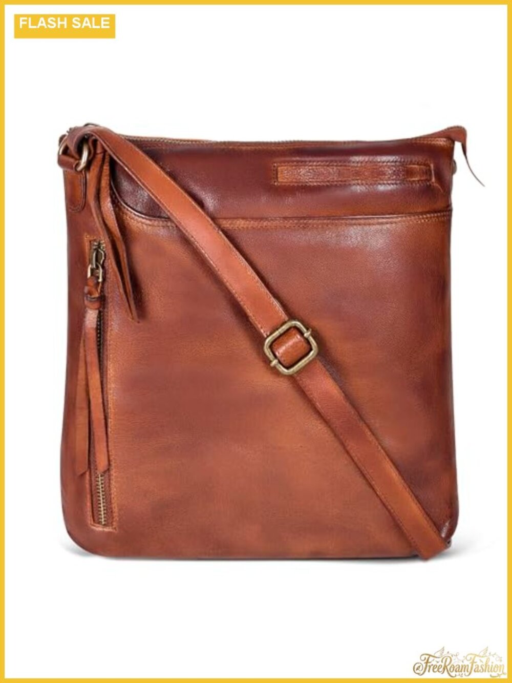 Genuine Leather Crossbody Bag Women Sling Purse Adjustable Strap